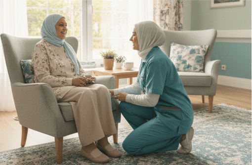 دعم وتواصل مع أسرة المقيمين